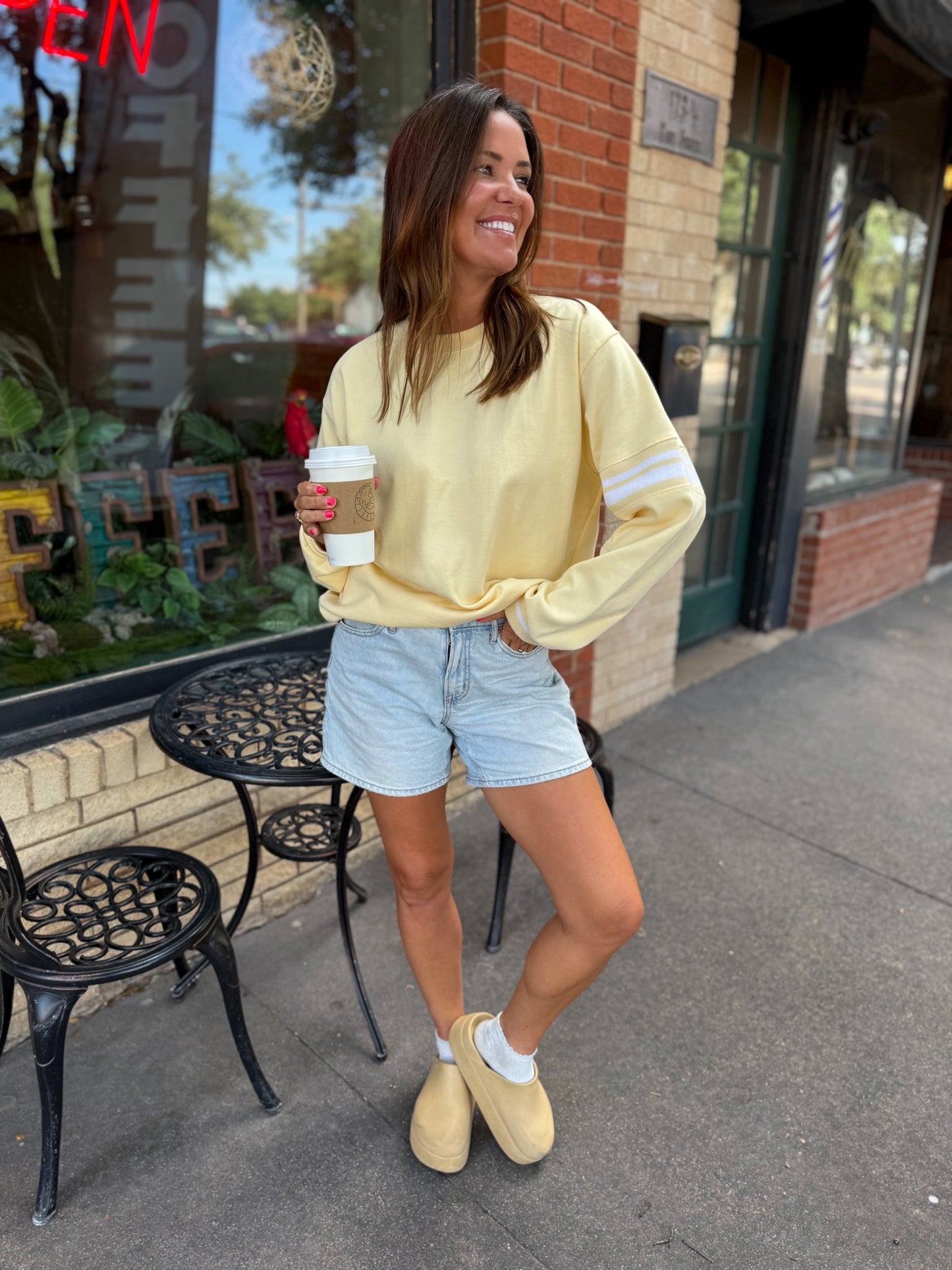 SUNNY Stripe Sweatshirt - Large Only!