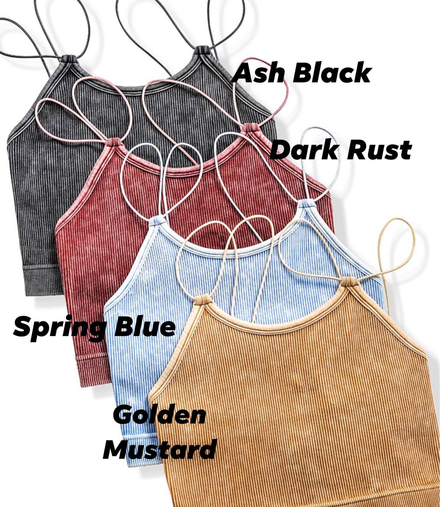 Washed Ribbed Seamless Brami