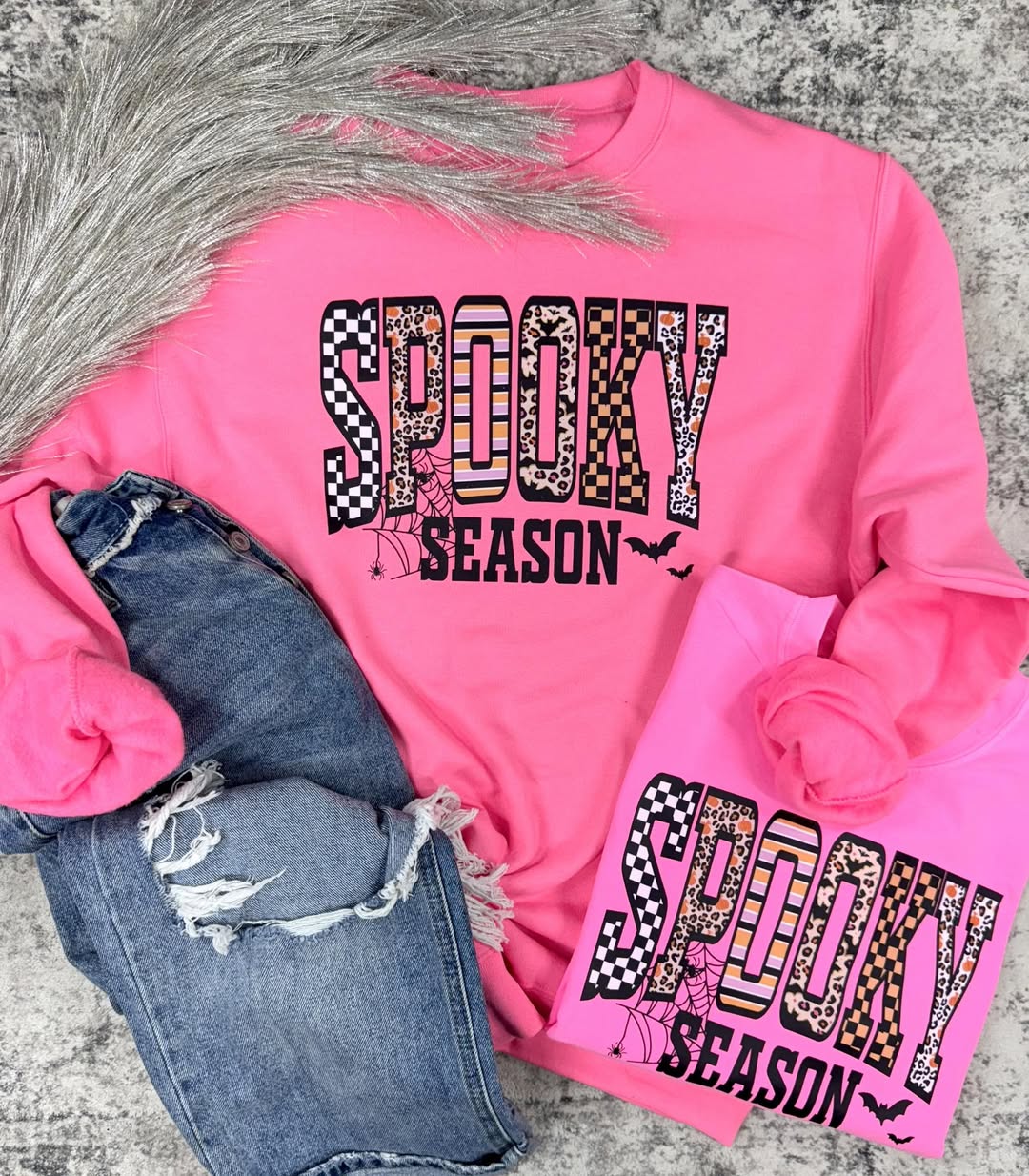 Spooky Season Neon Pink Tee or Sweatshirt