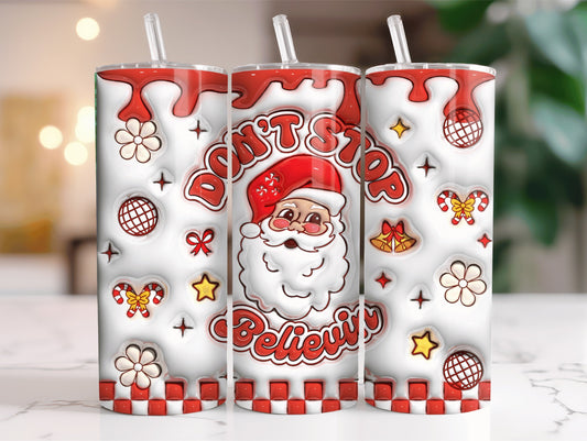 3D Illusion Santa Tumbler