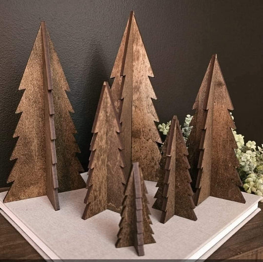 3D Wooden Trees