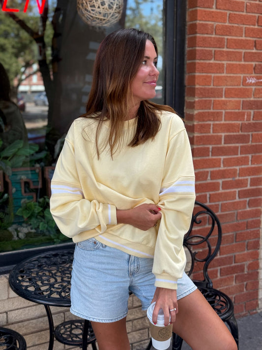 SUNNY Stripe Sweatshirt - Large Only!