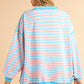 Color Clash Drop Shoulder Long Sleeve