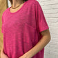 Basically Flowing Dolman Sleeve Top in Hot Pink