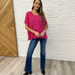 Basically Flowing Dolman Sleeve Top in Hot Pink