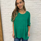 Basically Flowing Dolman Sleeve Top in Kelly Green