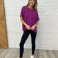 Basically Flowing Dolman Sleeve Top in Lt Plum