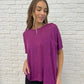 Basically Flowing Dolman Sleeve Top in Lt Plum