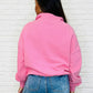 Bonbon Delight Half Zip Pullover in Pink