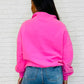 Bonbon Delight Half Zip Pullover in Pink