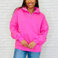 Bonbon Delight Half Zip Pullover in Pink