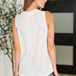 Buttoned Up Buttercup Sleeveless Top in Ivory