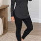 Anchored Arrows black fleece leggings