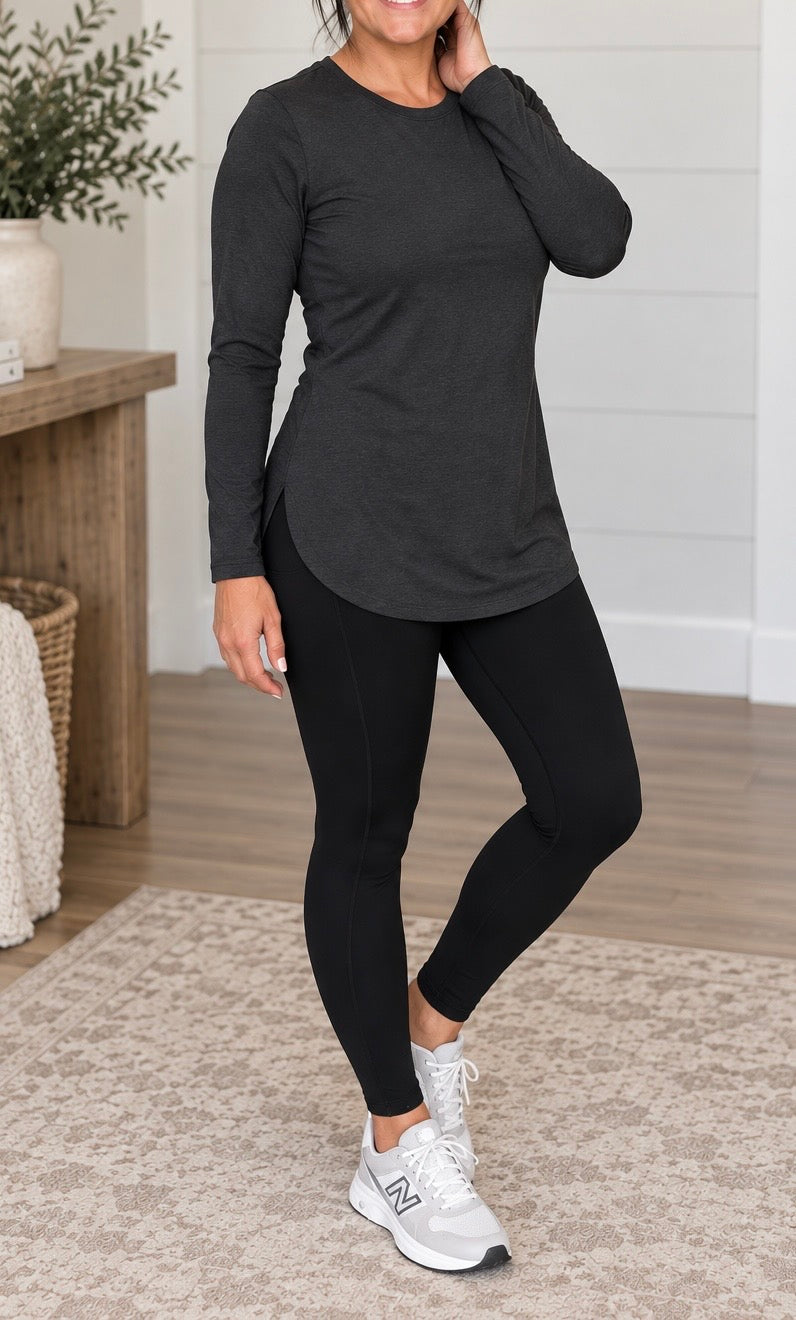 Anchored Arrows black fleece leggings