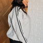 Don't Get Stuck Stripe Detail Sweatshirt