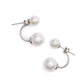 Double Pearl Stud Earrings