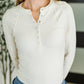 Effortless Edge Knit Henley Top in Natural