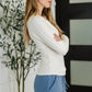 Effortless Edge Knit Henley Top in Natural