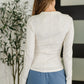 Effortless Edge Knit Henley Top in Natural