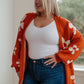 Enough Anyways Floral Cardigan in Burnt Orange