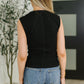 Everyday Edge Knit Henley Tank in Black