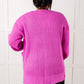 Everything Layer Waffle Knit Open Front Cardigan in Bright Mauve