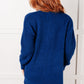 Everything Layer Waffle Knit Open Front Cardigan in Light Navy