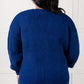 Everything Layer Waffle Knit Open Front Cardigan in Light Navy