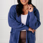 Everything Layer Waffle Knit Open Front Cardigan in Marlin