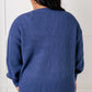 Everything Layer Waffle Knit Open Front Cardigan in Marlin