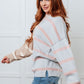 Exceptional Thought Striped Patchwork Sweater