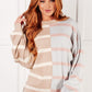 Exceptional Thought Striped Patchwork Sweater