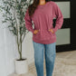 For the Experience Relaxed Pullover in Cabernet