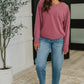 For the Experience Relaxed Pullover in Cabernet
