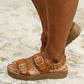 Funplay Cognac Platform Sandal
