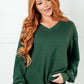 Good Things Are Coming V-Neck Top in Green