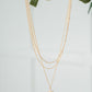 Halo Hues Cross Pendant Layered Necklace Set in Gold