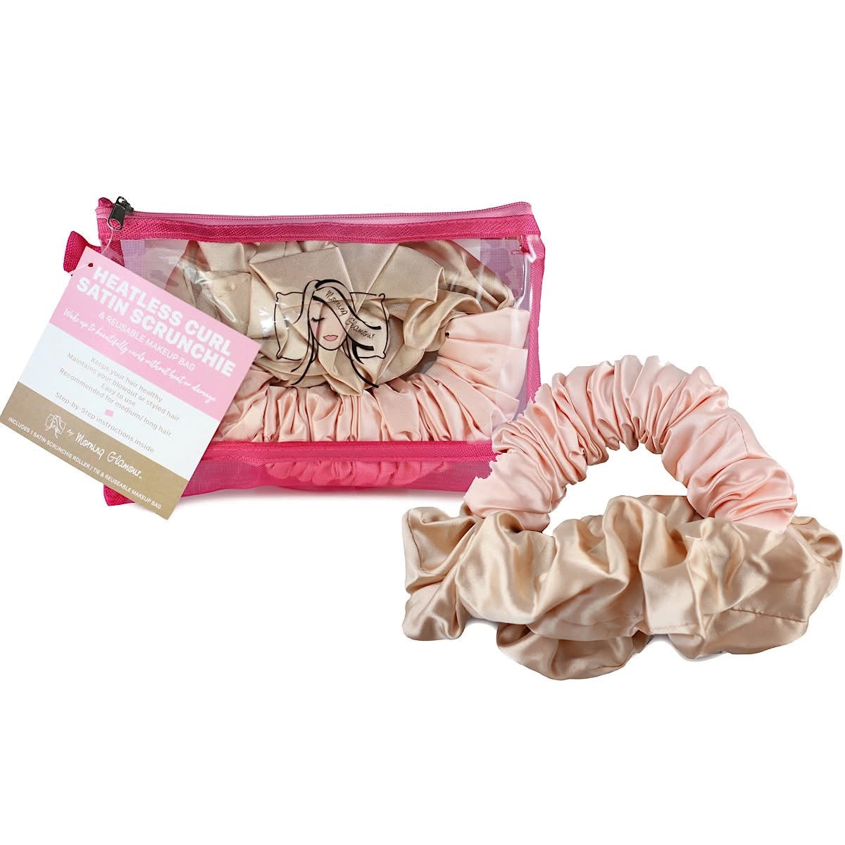 Satin Heatless Curl Hair Scrunchie