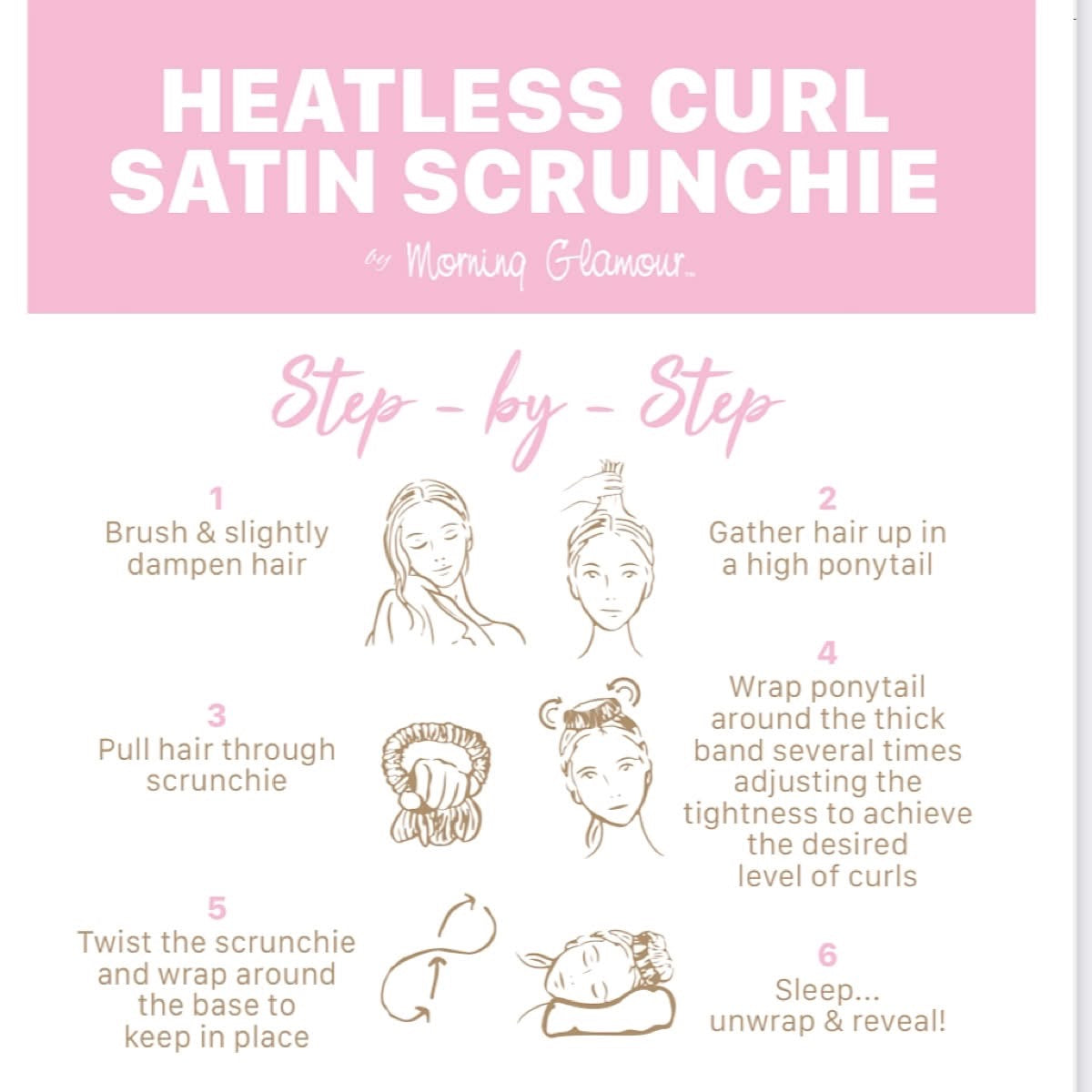 Satin Heatless Curl Hair Scrunchie