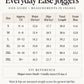 Everyday Ease joggers size chart