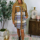 Brown Flannel Dress RTS