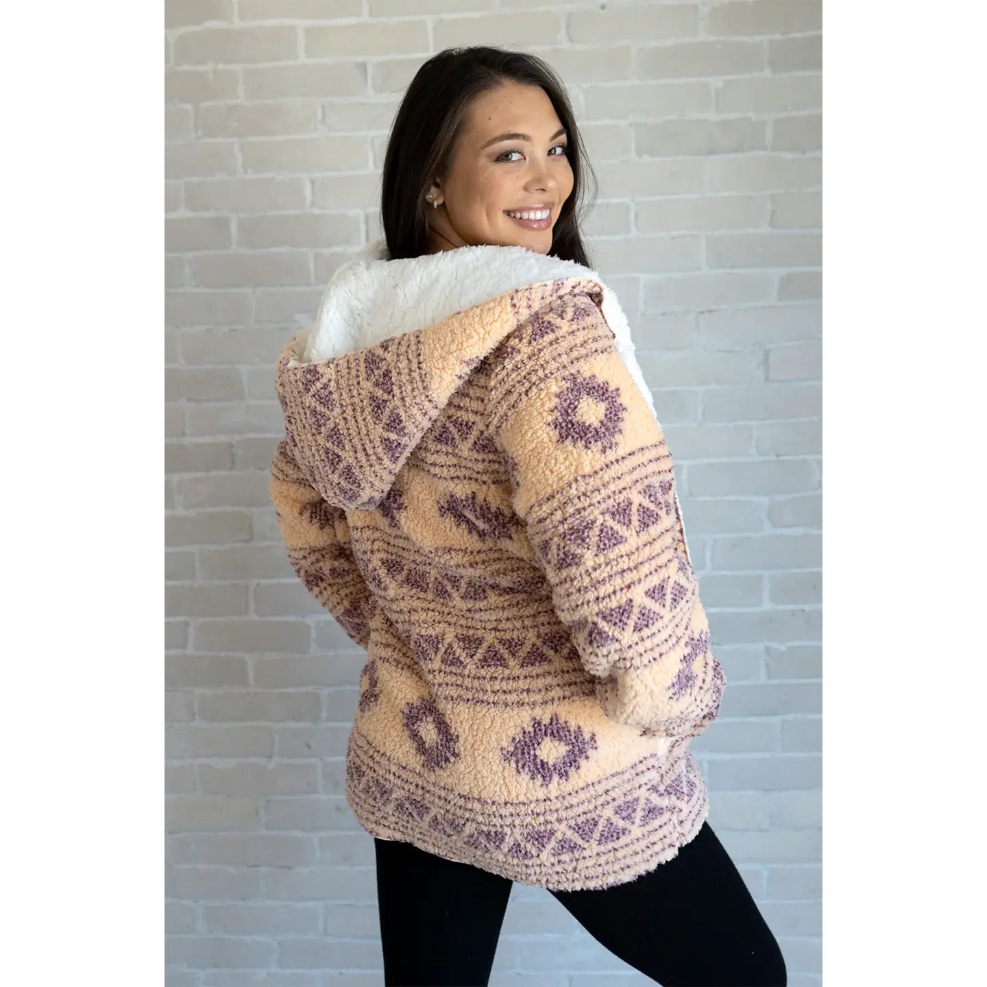 Imani Printed Sherpa Jacket