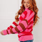 In Your Lane Color Blocked Stripe Sweater