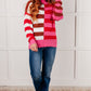 In Your Lane Color Blocked Stripe Sweater