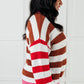 In Your Lane Color Blocked Stripe Sweater