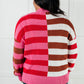 In Your Lane Color Blocked Stripe Sweater