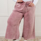 In or Out Wide Leg Cropped Pants in Light Rose