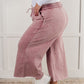 In or Out Wide Leg Cropped Pants in Light Rose