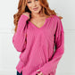 Kinda Sorta Ribbed Top in Magenta