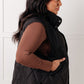 Layering Queen Quilted Puffer Vest in Black